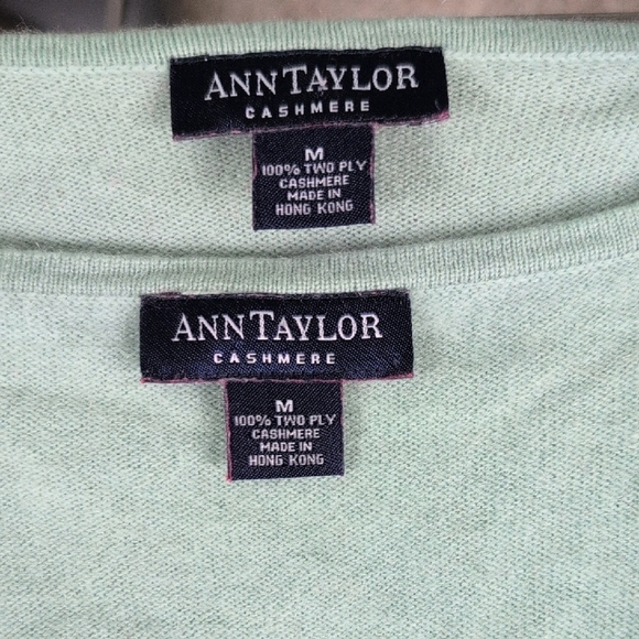 Ann Taylor Cashmere Mint Green Cardigan Sweater Set. - Picture 9 of 11